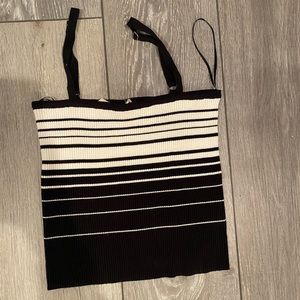 black and white women’s tube top